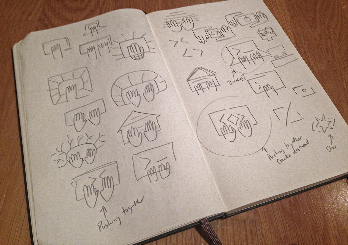 Sketchbook work for People Code Logo Design