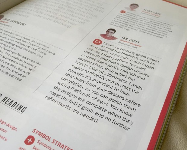 Ian Paget in Net Magazine 'How to design a logo' feature