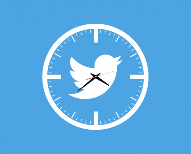 Twitter logo clock