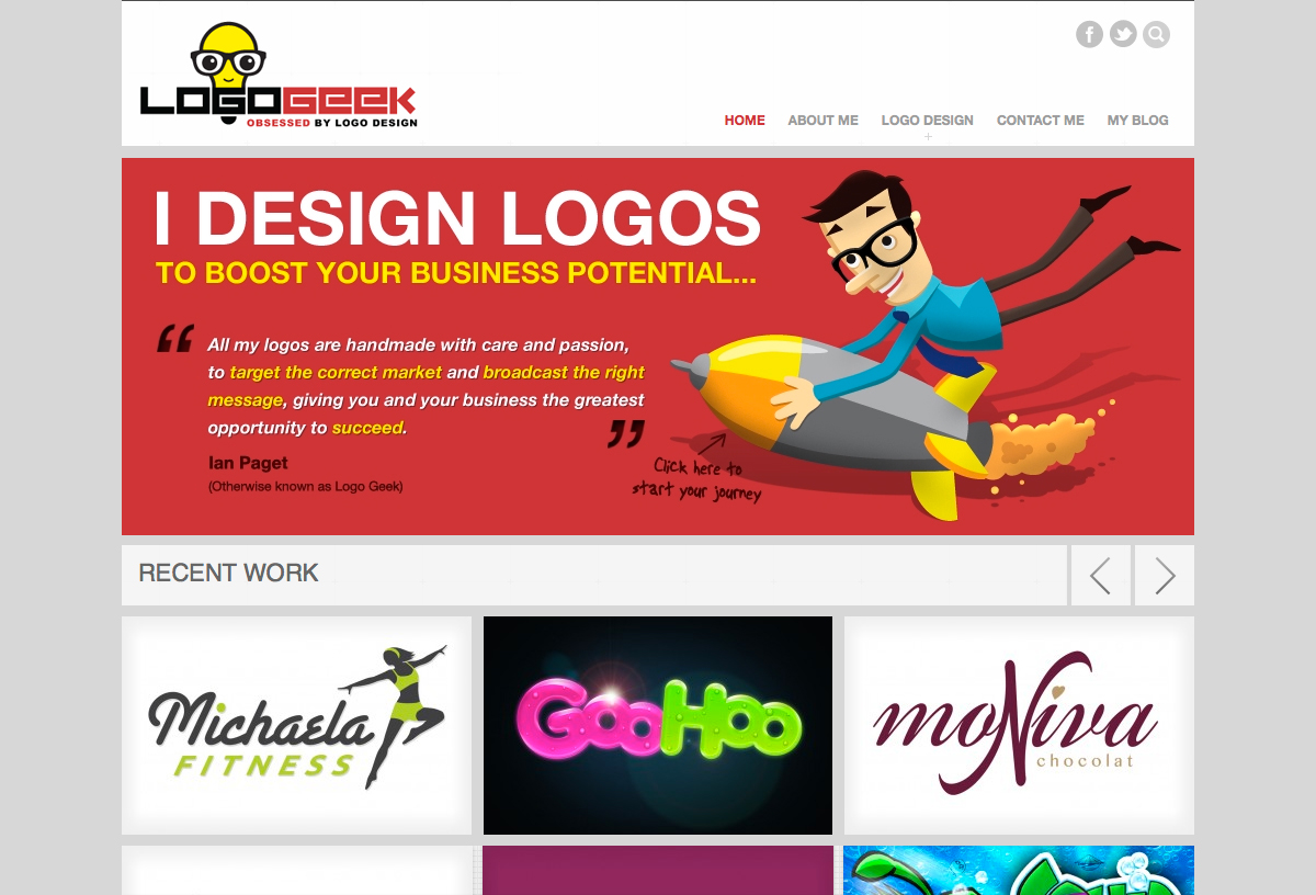 First logo geek website design