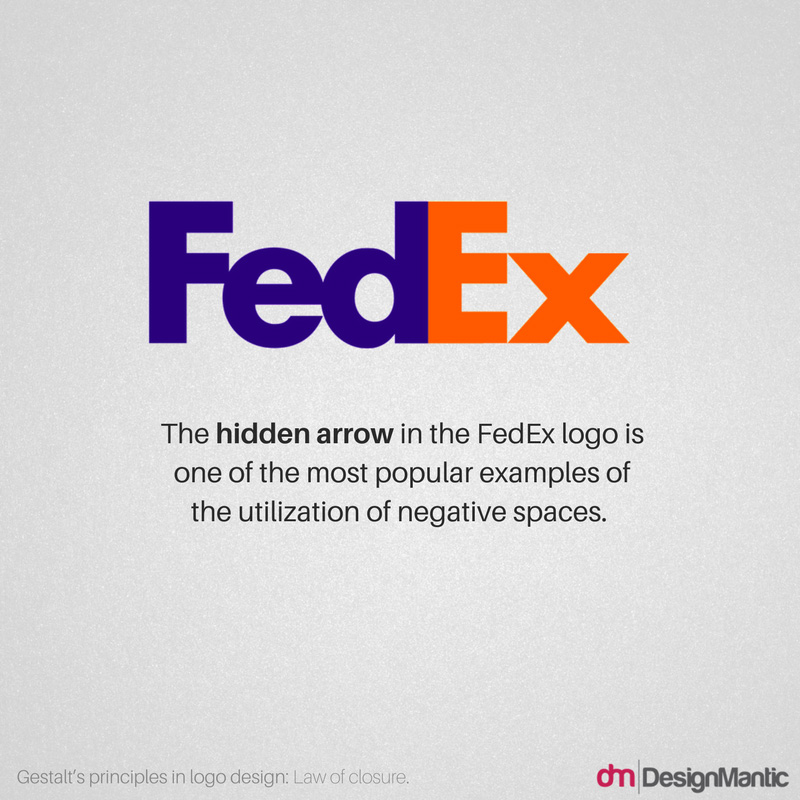 Gestalt Principle - Closure - Fedex Logo