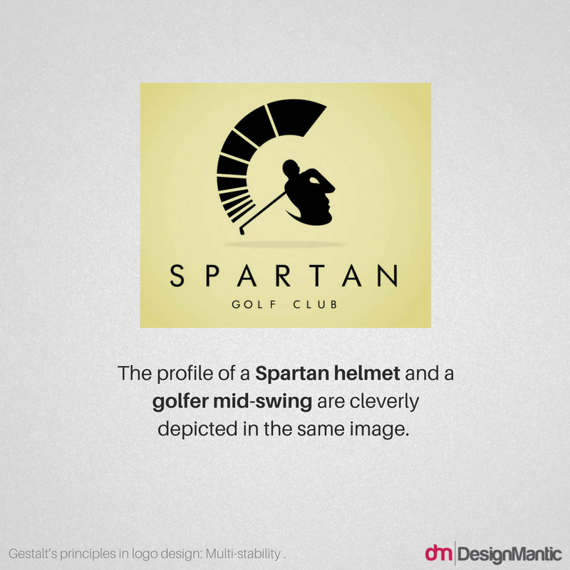 Gestalt Principle - Milti-Stability - Spartan logo