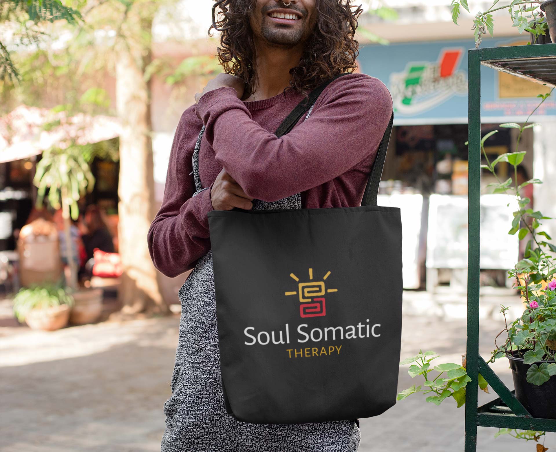 Soul Somatic logo on tote bag