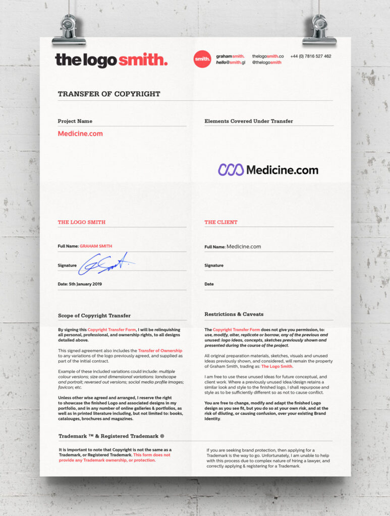 Logo Design Copyright Transfer Document